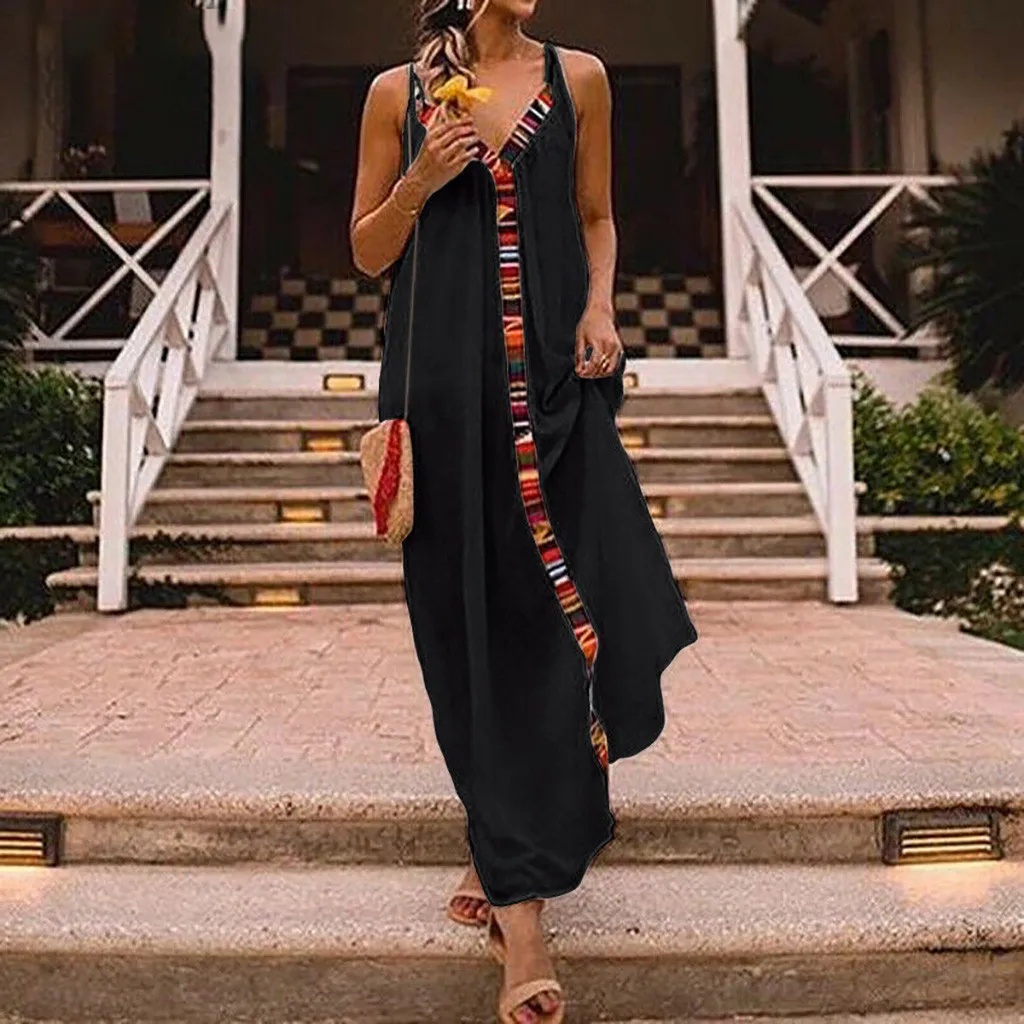 Fashion Women V-Neck Sleeveless Sukienka Boho Beach Dress Solid Casual Cotton Caims Maix Dress Support
Fashion Women V-Neck Sleeveless Sukienka Boho Beach Dress Solid Casual Cotton Caims Maix Dress Support
