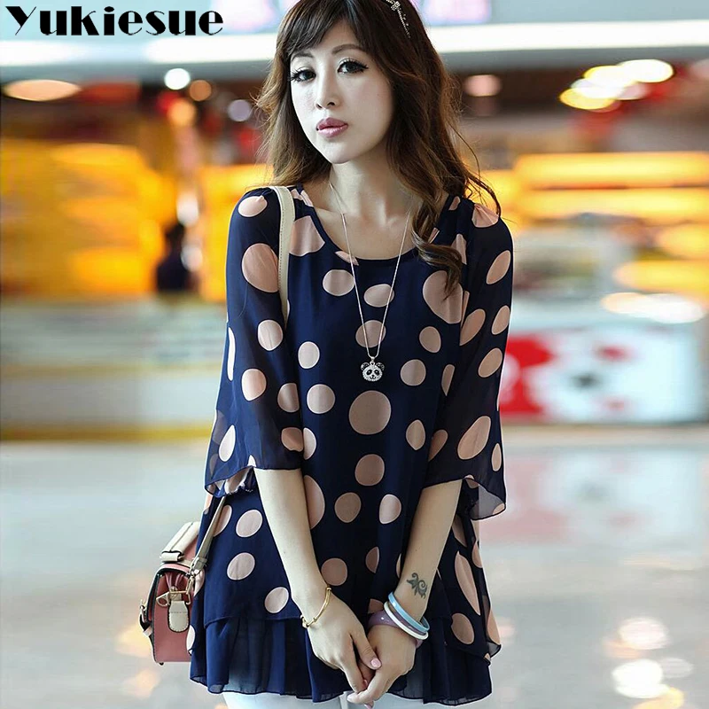 blouse shirt womens tops and blouses shirts 2018 summer top long sleeve loose dot printed chiffon blusas women Plus size 4xl 5xl
blouse shirt womens tops and blouses shirts 2018 summer top long sleeve loose dot printed chiffon blusas women Plus size 4xl 5xl
