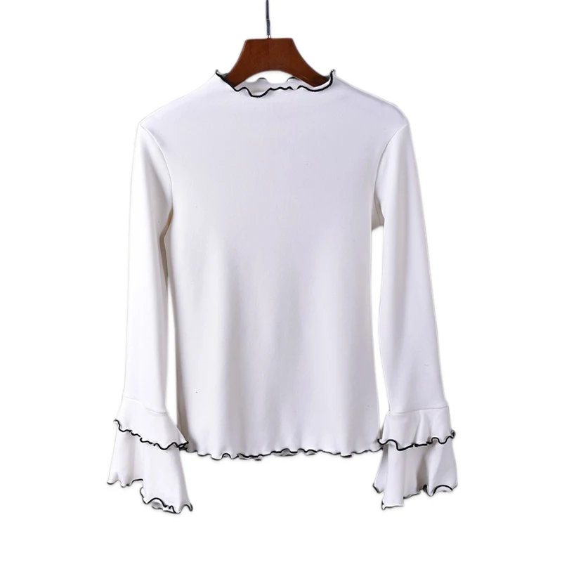 Fashion white women bottoming shirts winter keep Warm dralon trumpet sleeve Korea brushed office women thermal underwear tops
Fashion white women bottoming shirts winter keep Warm dralon trumpet sleeve Korea brushed office women thermal underwear tops