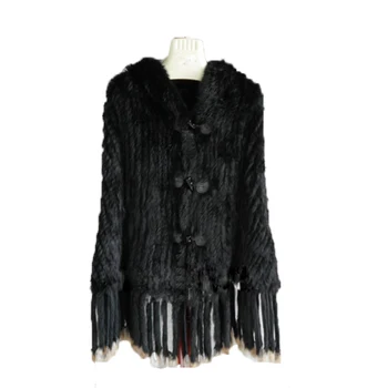 Women Genuine Real Rabbit Fur Tightly Knitted Hooded Tassels Cape /Pashmina/ Outerwear Winter
Women Genuine Real Rabbit Fur Tightly Knitted Hooded Tassels Cape /Pashmina/ Outerwear Winter