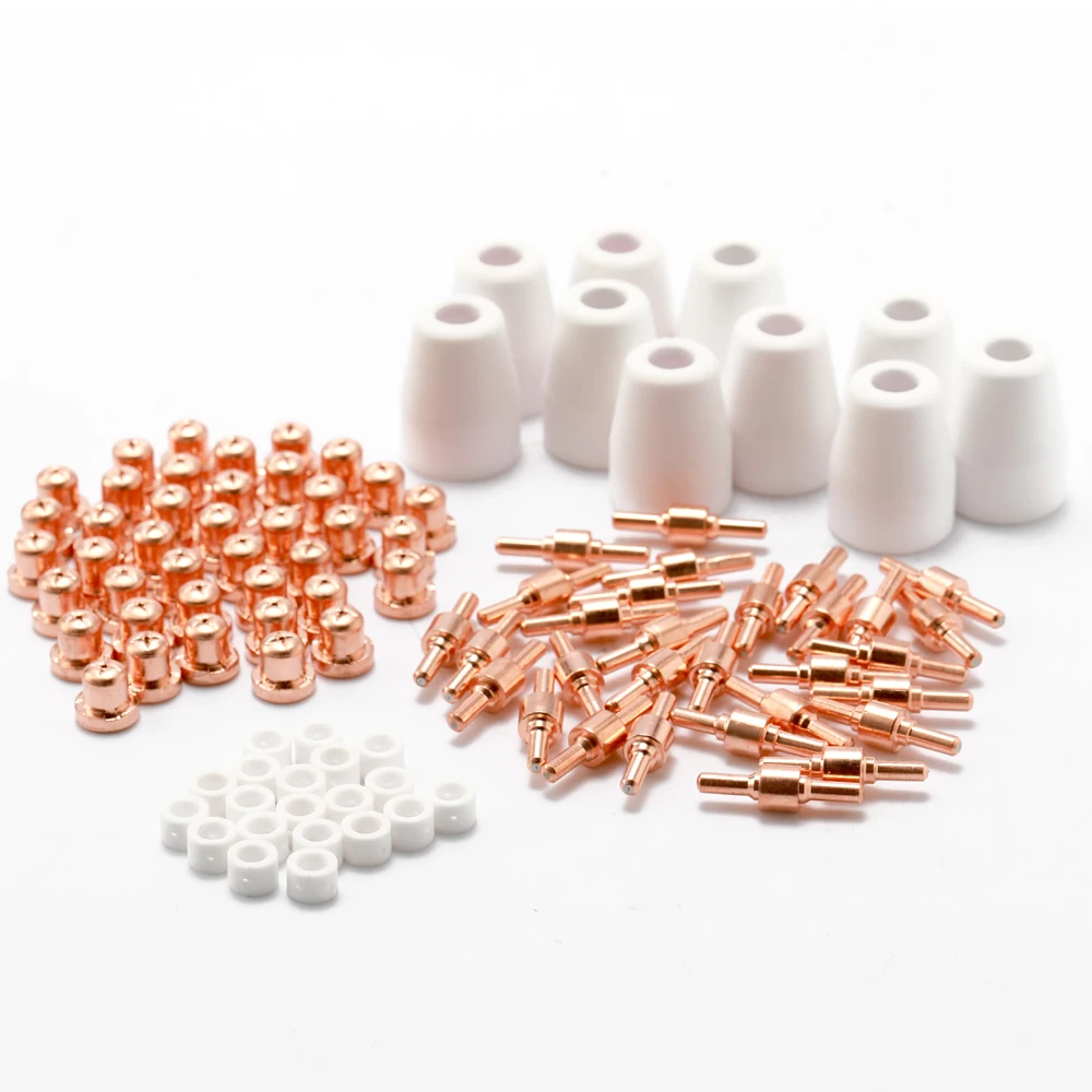 100PCS Copper Plasma Cutter Nozzles Set Extended Long Tip Electrode For PT31 LG40 Plasma Cutting Tool Accessories
100PCS Copper Plasma Cutter Nozzles Set Extended Long Tip Electrode For PT31 LG40 Plasma Cutting Tool Accessories