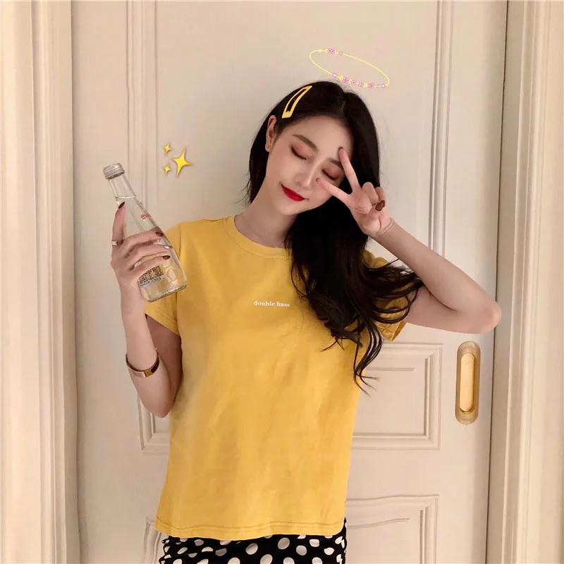 Summer Kawaii Letter Print Women T-Shirt Short Sleeve Vogue Tops Tee Female Ulzzang Sweet T-Shirt Ladies Casual Student T-shirts
Summer Kawaii Letter Print Women T-Shirt Short Sleeve Vogue Tops Tee Female Ulzzang Sweet T-Shirt Ladies Casual Student T-shirts