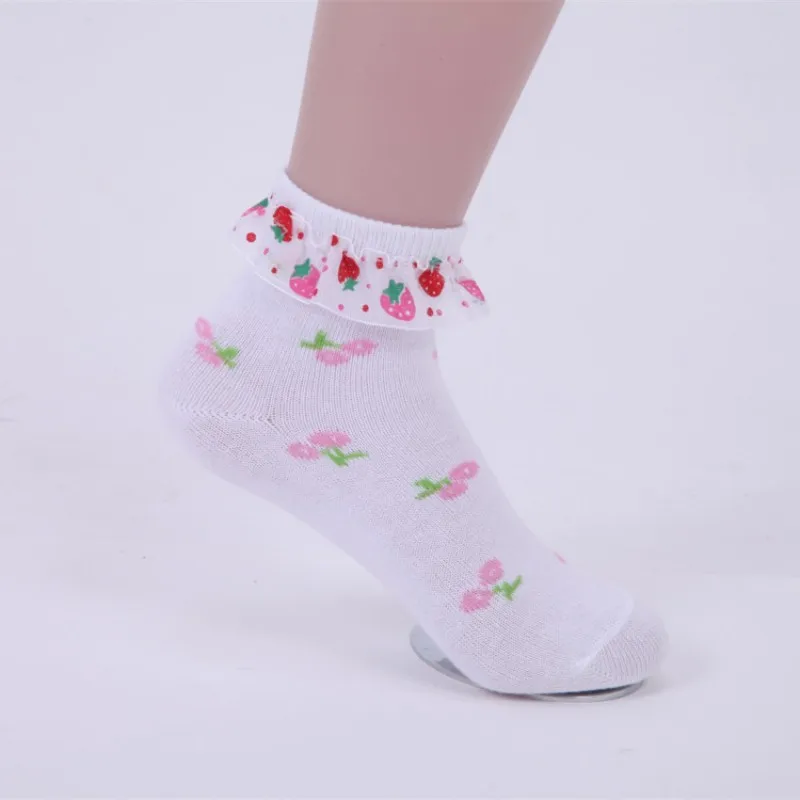 1 Pairs Girls socks Autumn Winter Fashion Cotton Cherry Lace Socks For Girls 3-12 Years Children Socks
1 Pairs Girls socks Autumn Winter Fashion Cotton Cherry Lace Socks For Girls 3-12 Years Children Socks