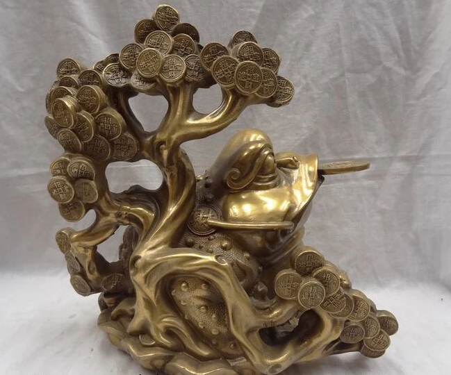 JP S0608 12" China Brass Wealth Coin Tree FengShui Sculpture YuanBao Hoptoad Toad Statue
JP S0608 12" China Brass Wealth Coin Tree FengShui Sculpture YuanBao Hoptoad Toad Statue