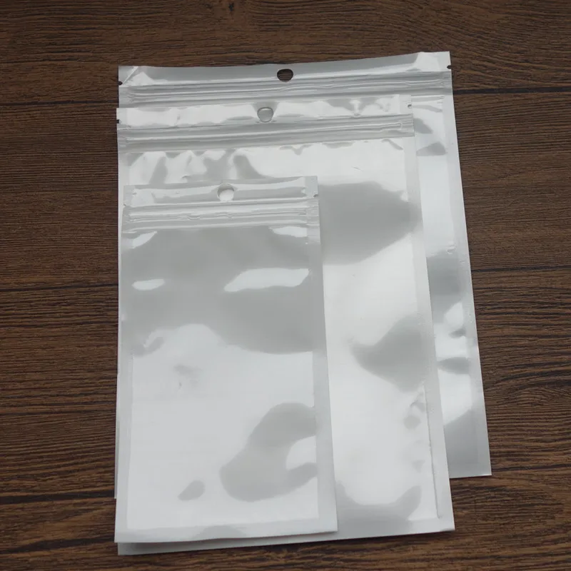 50PCS/set White Clear Ziplock bag Hanging hole Self Seal Zipper Home Food Small jewelry Data line bag Plastic Retail Packaging
50PCS/set White Clear Ziplock bag Hanging hole Self Seal Zipper Home Food Small jewelry Data line bag Plastic Retail Packaging