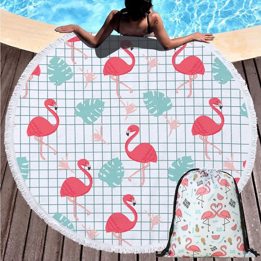 Flamingo Round Beach Towel Wall Tapestry Spa Sport Bath Towel Seaside For Adults Kids With Drawstring Backpack Bag Blanket Home
Flamingo Round Beach Towel Wall Tapestry Spa Sport Bath Towel Seaside For Adults Kids With Drawstring Backpack Bag Blanket Home