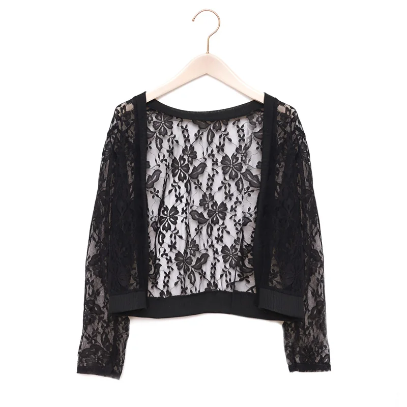 Women Lace Top Spring Summer Black White Lace Cardigan short Lace Top Floral lace blouse Free Shipping
Women Lace Top Spring Summer Black White Lace Cardigan short Lace Top Floral lace blouse Free Shipping