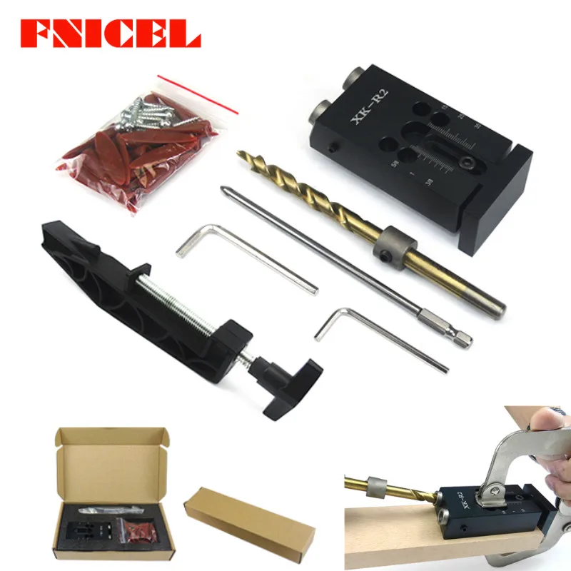 Black Mini Kreg Style Pocket Hole Jig Kit System for Wood Working & Joinery and Step Drill Bit & Accessories Wood Work Tool
Black Mini Kreg Style Pocket Hole Jig Kit System for Wood Working & Joinery and Step Drill Bit & Accessories Wood Work Tool