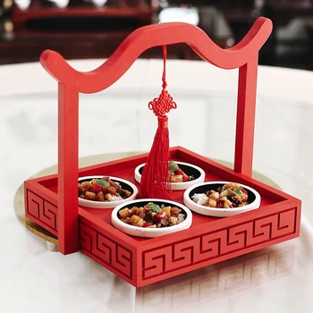 Characteristic Chinese knot red wood four trellis box two case restaurant hotel creative bamboo wood tableware tray bowl
Characteristic Chinese knot red wood four trellis box two case restaurant hotel creative bamboo wood tableware tray bowl