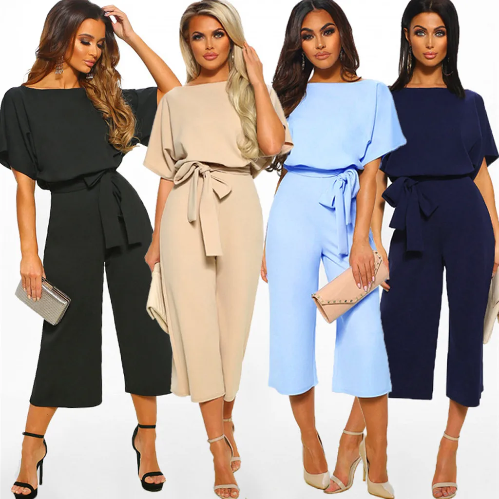 High Street Wear Long Length Jumpsuit Women Short Sleeve Playsuit Straight Leg Jumpsuit With Belt mujer Salopette Femme 6.3
High Street Wear Long Length Jumpsuit Women Short Sleeve Playsuit Straight Leg Jumpsuit With Belt mujer Salopette Femme 6.3