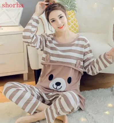 Maternity Breastfeeding Sleepwear Nursing Pajamas Set Long Sleeve Loose Clothes For Pregnant Women Cotton
Maternity Breastfeeding Sleepwear Nursing Pajamas Set Long Sleeve Loose Clothes For Pregnant Women Cotton