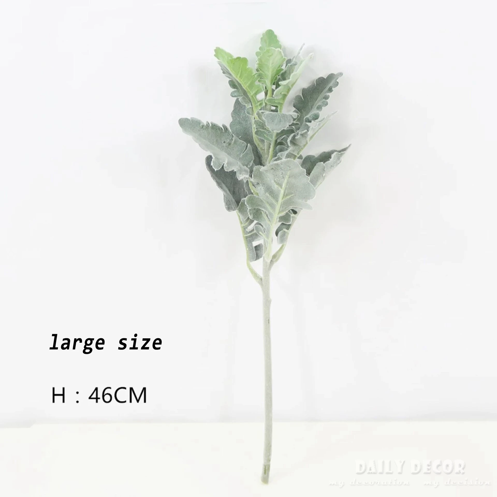 6pcs/lot! High simulation large artificial plants Flocking senecio cineraria Diy Dusty Miller leaves Fake Centaurea cineraria
6pcs/lot! High simulation large artificial plants Flocking senecio cineraria Diy Dusty Miller leaves Fake Centaurea cineraria