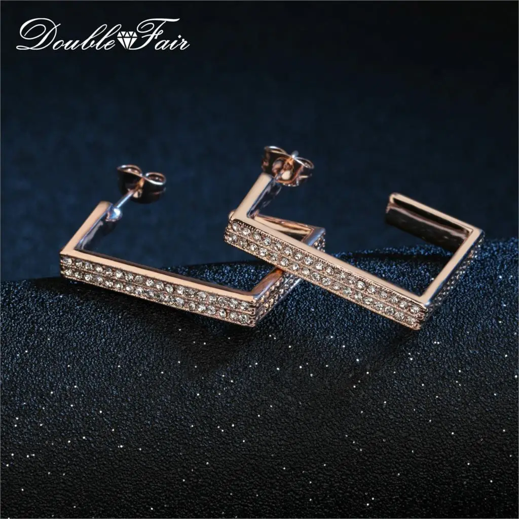OL Style Cubic Zirconia Rectangular Drop Earrings Rose Gold Color Fashion Brand CZ Stone Retro Jewelry For Women DFE556
OL Style Cubic Zirconia Rectangular Drop Earrings Rose Gold Color Fashion Brand CZ Stone Retro Jewelry For Women DFE556