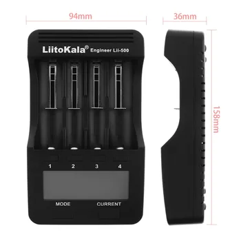 Liitokala Lii500 4Slots Smart Charger with LCD Display for 3.7V 1.2V 18650 26650 16340 14500 10440 18500 AA AAA Ni-MH Batteries
Liitokala Lii500 4Slots Smart Charger with LCD Display for 3.7V 1.2V 18650 26650 16340 14500 10440 18500 AA AAA Ni-MH Batteries