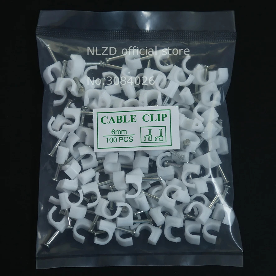6mm Circle Path cable clips Round white cable nail wire clips 100PCS/bag wholesale price High Quality Full Quantity
6mm Circle Path cable clips Round white cable nail wire clips 100PCS/bag wholesale price High Quality Full Quantity