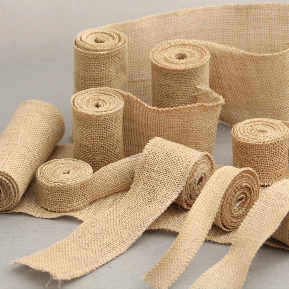 2M Natural Jute Burlap Hessian Ribbon Rolls Vintage Rustic Wedding ecoration Christmas Gift Wrapping Festival Party Home Decor
2M Natural Jute Burlap Hessian Ribbon Rolls Vintage Rustic Wedding ecoration Christmas Gift Wrapping Festival Party Home Decor