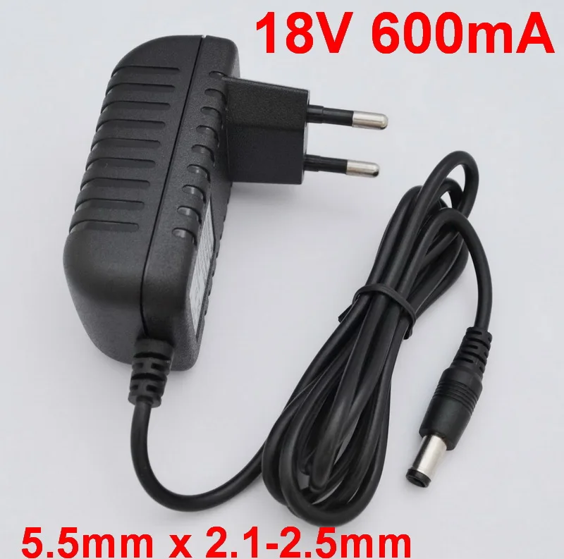 1PCS 18V 600mA High quality IC solutions AC 100V-240V Converter Adapter DC 18V 0.6A Power Supply EU Plug 5.5mm x 2.1-2.5mm
1PCS 18V 600mA High quality IC solutions AC 100V-240V Converter Adapter DC 18V 0.6A Power Supply EU Plug 5.5mm x 2.1-2.5mm