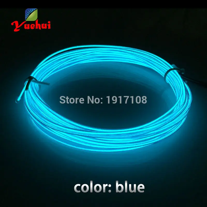 1.3mm 1Meter 4pcs EL wire electroluminescent wire light flexible LED neon cold light For clothes toys/craft Glow Party Supplies 30