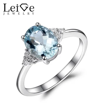 Leige Jewelry Oval Cut Natural Aquamarine Engagement Ring Gemstone Rings Sterling Silver 925 for Women March Birthstone
Leige Jewelry Oval Cut Natural Aquamarine Engagement Ring Gemstone Rings Sterling Silver 925 for Women March Birthstone