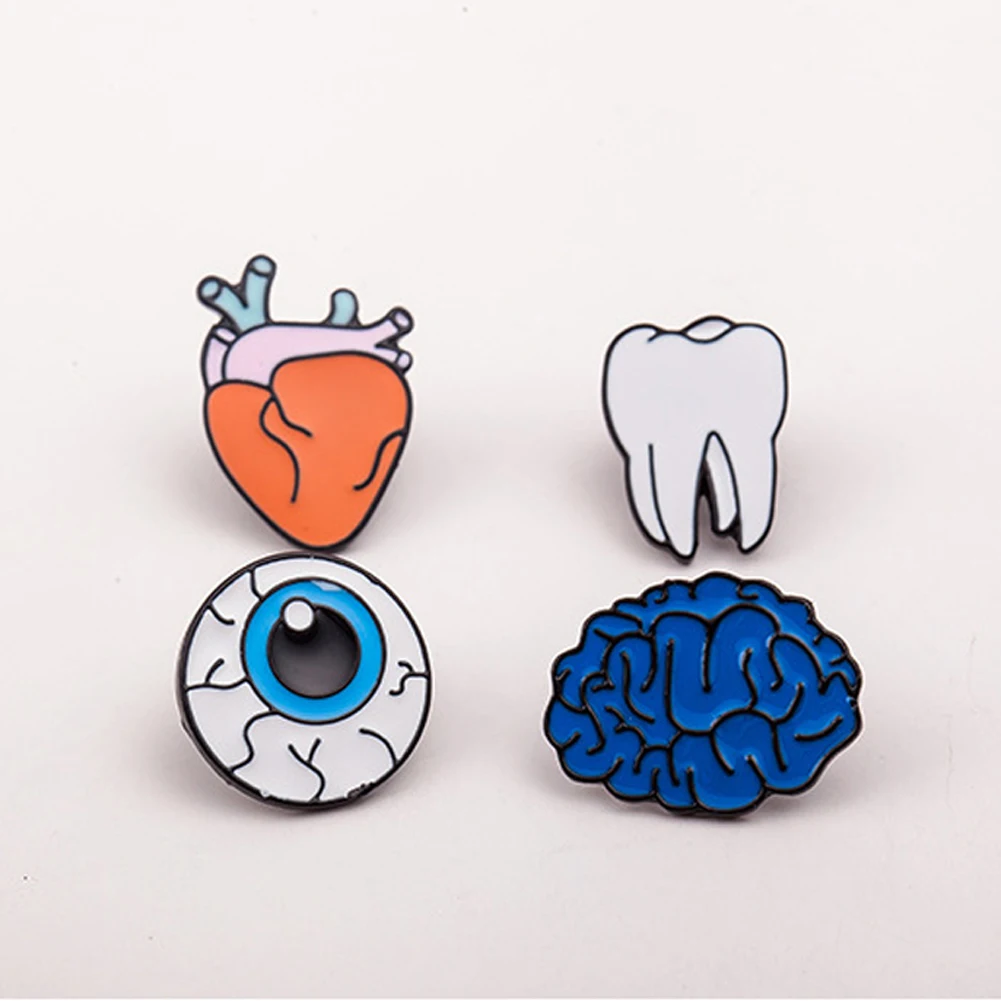 1pc Zinc Alloy Enamel Eye Teeth Brain Heart Brooches Pins Human Body Organs For Womens Jewelry Needle Brooch Lapel Pin Collar
1pc Zinc Alloy Enamel Eye Teeth Brain Heart Brooches Pins Human Body Organs For Womens Jewelry Needle Brooch Lapel Pin Collar