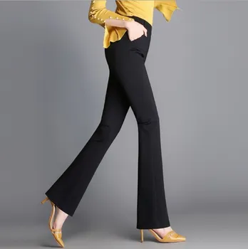 Office Ladies Black Blue Red Stretch Formal Flare Pants For Women High Elastic Waist Bell Bottom Trouser Plus Big Size M-5XL 6XL
Office Ladies Black Blue Red Stretch Formal Flare Pants For Women High Elastic Waist Bell Bottom Trouser Plus Big Size M-5XL 6XL