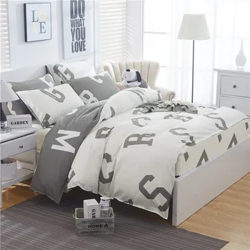 letter Printing King Bedding set USA Size,Duvet cover Sheet Bedroom 4pcs Bedding Bed Linen Grey white boy/adult men home textile
letter Printing King Bedding set USA Size,Duvet cover Sheet Bedroom 4pcs Bedding Bed Linen Grey white boy/adult men home textile