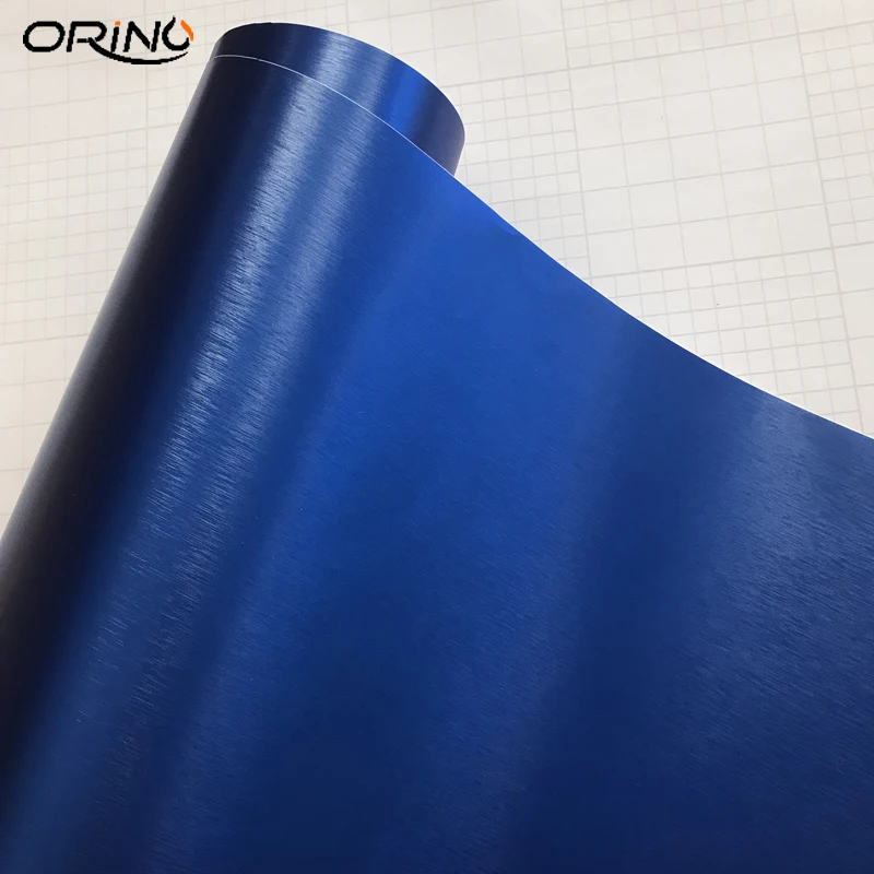 Blue Brushed Metallic Vinyl Film-2