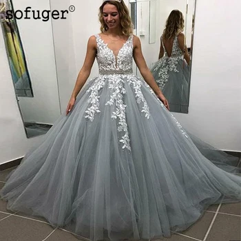 Grey Appliques Middle East Party Dress Sash V Neck Tulle Pleat Evening Dress Prom Robe De Soiree Vestidos De Fiesta De Noche 
Grey Appliques Middle East Party Dress Sash V Neck Tulle Pleat Evening Dress Prom Robe De Soiree Vestidos De Fiesta De Noche