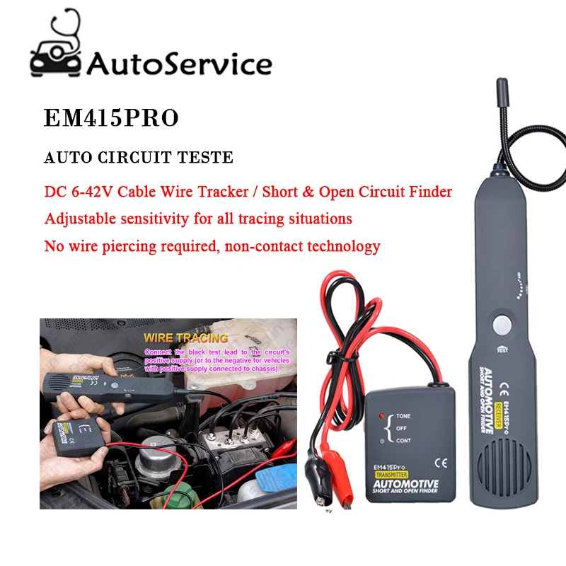 Auto Circuit Diagnostic Tools DC 6-42V Cable Wire Tracker Short & Open Circuit Finder Vehicle Repair Tester Detector Tracer
Auto Circuit Diagnostic Tools DC 6-42V Cable Wire Tracker Short & Open Circuit Finder Vehicle Repair Tester Detector Tracer