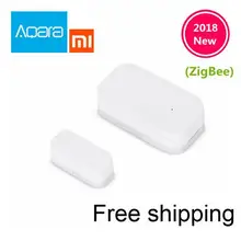 2018 Xiaomi Aqara Door Window Sensor Zigbee Wireless Connection Smart Mini door sensor Work With Android IOS App control(China)