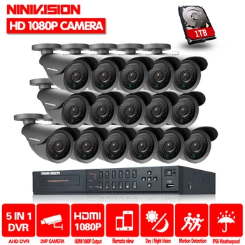 NINIVISION HDMI 1080P CCTV DVR 16CH AHD CCTV System 2.0MP 3000TVL 1080P IR outdoor Security Camera Surveillance System With HDD 
NINIVISION HDMI 1080P CCTV DVR 16CH AHD CCTV System 2.0MP 3000TVL 1080P IR outdoor Security Camera Surveillance System With HDD