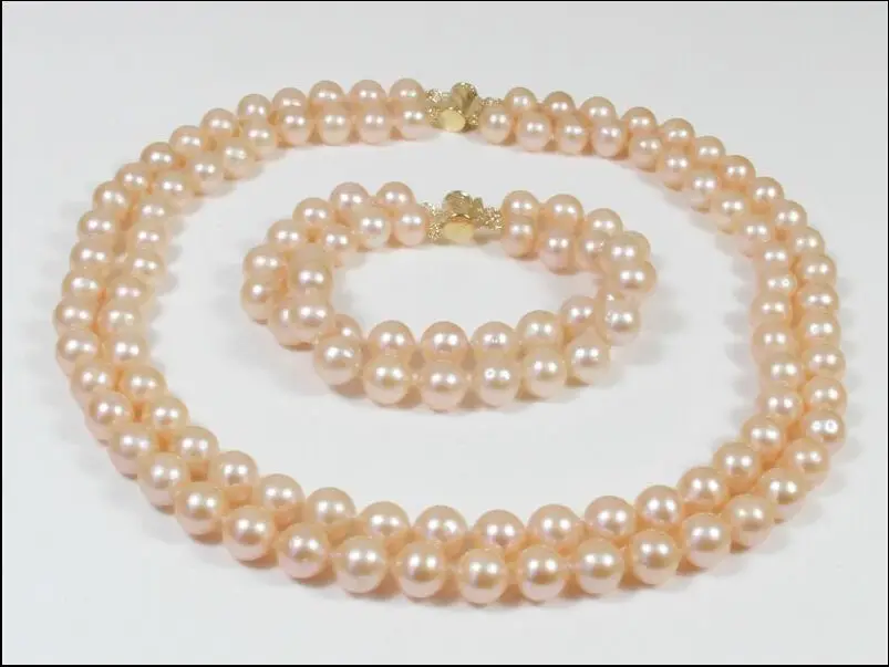 stunning 2 rows 9-10mm AAA south sea pink pearl necklace bracelet 18-19" ^^^@^Noble style Natural Fine jewe SHIPPING
stunning 2 rows 9-10mm AAA south sea pink pearl necklace bracelet 18-19" ^^^@^Noble style Natural Fine jewe SHIPPING