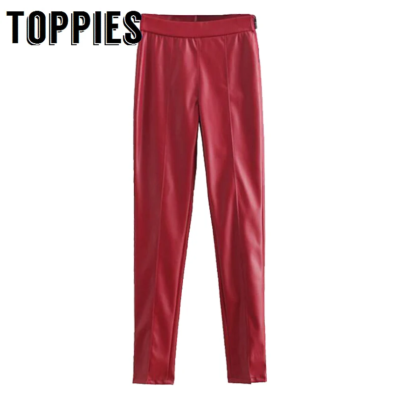 2019 Women Spring Slim Faux Leather Pants High Stretch Trousers Solid Color High Waist Skinny Pencil Pants pantalones mujer
2019 Women Spring Slim Faux Leather Pants High Stretch Trousers Solid Color High Waist Skinny Pencil Pants pantalones mujer
