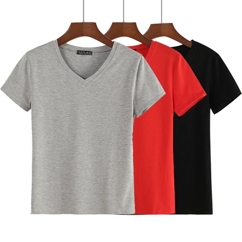 GIGOGOU Plus Size M-3XL Women T Shirt V Neck Summer Short Sleeve Solid Tshirt Solid Color Basic Top Tee Shirts Female T-shirt
GIGOGOU Plus Size M-3XL Women T Shirt V Neck Summer Short Sleeve Solid Tshirt Solid Color Basic Top Tee Shirts Female T-shirt