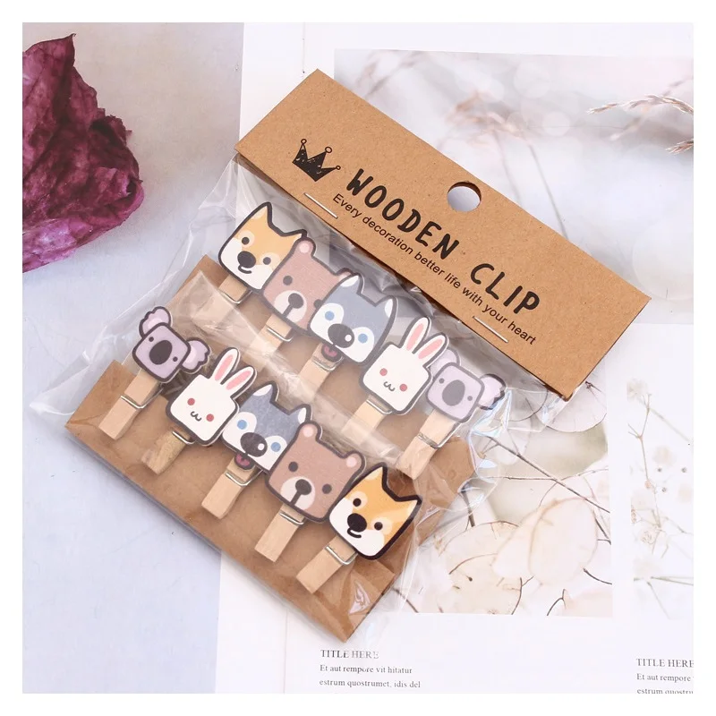 10 Pcs/Set Cartoon Bear Dog Animals Wooden Clip Photo Paper Clothespin Craft Clips Party Decoration Clip with Hemp Rope
10 Pcs/Set Cartoon Bear Dog Animals Wooden Clip Photo Paper Clothespin Craft Clips Party Decoration Clip with Hemp Rope