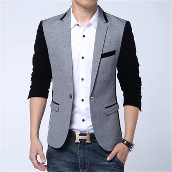 Spring Autumn Men New Casual Slim Fit Blazers Suit Jacket Fashion Mens Style Blazer Patchwork Vestes De Costume Pour Homme
Spring Autumn Men New Casual Slim Fit Blazers Suit Jacket Fashion Mens Style Blazer Patchwork Vestes De Costume Pour Homme