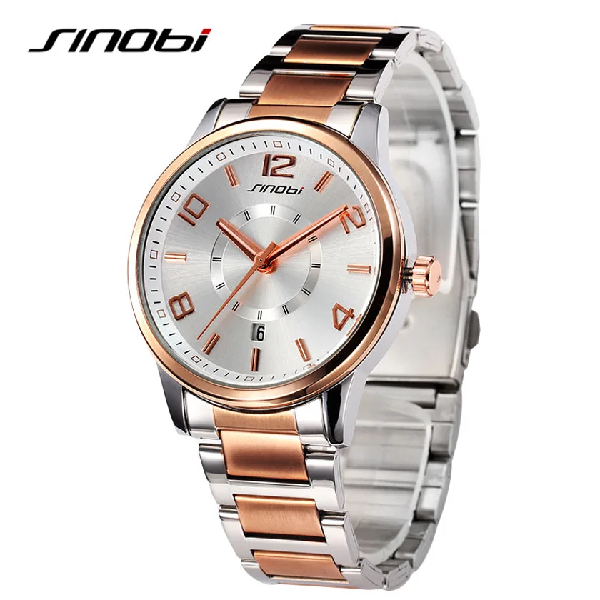 SINOBI Luxury Brand High Quality Stainless Steel Quartz-watch Men's Best Gift Gentleman Business Wrist Watch Automatic Date
SINOBI Luxury Brand High Quality Stainless Steel Quartz-watch Men's Best Gift Gentleman Business Wrist Watch Automatic Date