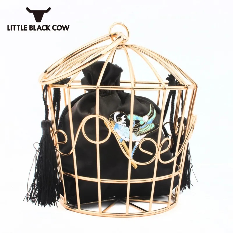 Womens Stylish Runway Metal Birdcage Bag Embroidery Pouch Handbag Stage Show Totes Bag Mini Wedding Party Personality Bags
Womens Stylish Runway Metal Birdcage Bag Embroidery Pouch Handbag Stage Show Totes Bag Mini Wedding Party Personality Bags