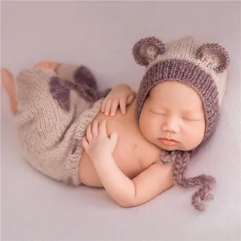 Beige Newborn Bear Outfit Baby Boy Photography Hat Crochet Pocket Pants Bonnet Set Lovely Newborn Animal Clothes Knitted Props
Beige Newborn Bear Outfit Baby Boy Photography Hat Crochet Pocket Pants Bonnet Set Lovely Newborn Animal Clothes Knitted Props