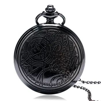 

High Quality Famous Doctor Who Design Watch Retro Bronze/Silver/Black Dr. Who Quartz Pocket Watch Unisex Pendant Necklace Gifts