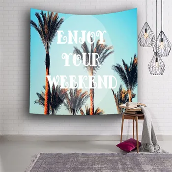 Enjoy Your Weekend Tapestry Palm Tree Giant Towel Beach Home Textile Wall Tapestries Boho Decor
Enjoy Your Weekend Tapestry Palm Tree Giant Towel Beach Home Textile Wall Tapestries Boho Decor
