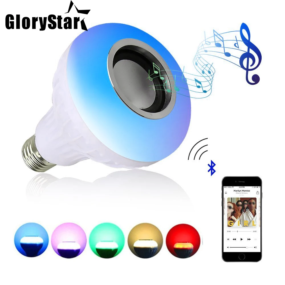 Glory Wireless Bluetooth Speaker+12W RGB Bulb LED Lamp 110V 220V Smart Led Light Music Player Audio with Remote Control
Glory Wireless Bluetooth Speaker+12W RGB Bulb LED Lamp 110V 220V Smart Led Light Music Player Audio with Remote Control