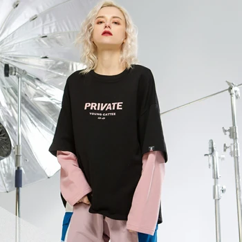 Women's Fake Two Piece Long Sleeve Hoodie BF Style Couple Hoodies 2019 New Arrival Spring Fashion O-neck Harajuku Sweatshirt
Women's Fake Two Piece Long Sleeve Hoodie BF Style Couple Hoodies 2019 New Arrival Spring Fashion O-neck Harajuku Sweatshirt
