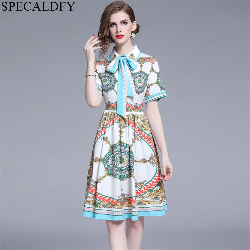 Summer Dress Runway Dresses 2019 Women High Quality Fashion Short Sleeve Luxury Print Vintage Party Dresses Robe Femme Sashes
Summer Dress Runway Dresses 2019 Women High Quality Fashion Short Sleeve Luxury Print Vintage Party Dresses Robe Femme Sashes