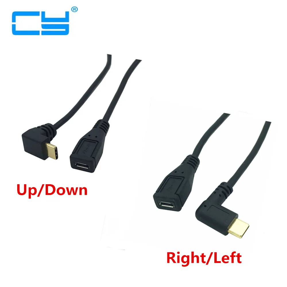 USB3.1 Type C 90 Degree Angled Left&Right Up&Down angle Male To Micro USB 2.0 5P Female Data Angled Cable forNexus 5X 6P Mobile
USB3.1 Type C 90 Degree Angled Left&Right Up&Down angle Male To Micro USB 2.0 5P Female Data Angled Cable forNexus 5X 6P Mobile