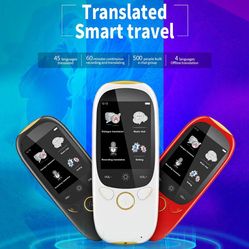 Volemer K1 AI 2.0 Inch Screen Voice translator Smart Translator 45 Multi-language Global Travel & Business Translation Machine
Volemer K1 AI 2.0 Inch Screen Voice translator Smart Translator 45 Multi-language Global Travel & Business Translation Machine