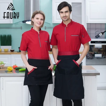 Catering Restaurant Hotel Waiter Chef Cooking Kitchen Clothing Summer Work Tops Short Sleeve Jacket High Quality Uniforms Apron
Catering Restaurant Hotel Waiter Chef Cooking Kitchen Clothing Summer Work Tops Short Sleeve Jacket High Quality Uniforms Apron
