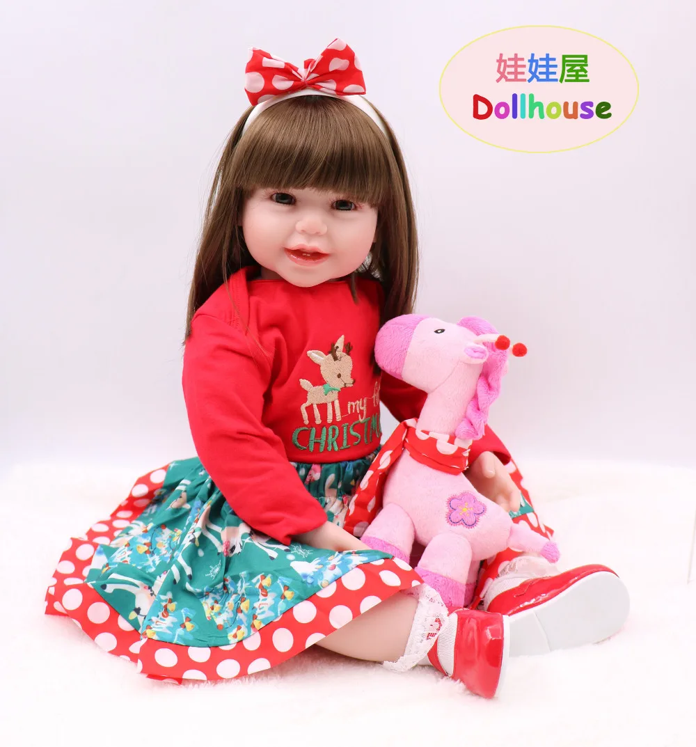 61cm silicone vinyl boneca reborn doll kids educational toys for children juguetes brinquedos Christmas Xmas new Year's gift
61cm silicone vinyl boneca reborn doll kids educational toys for children juguetes brinquedos Christmas Xmas new Year's gift