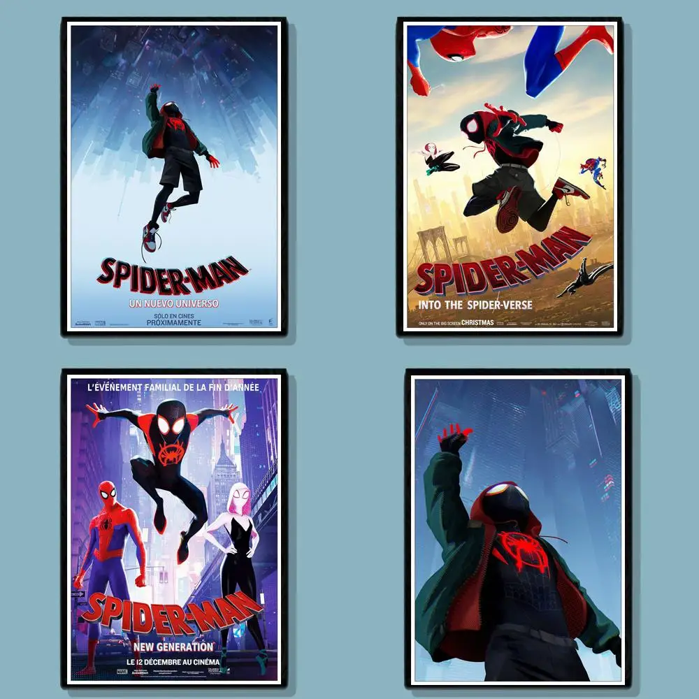 Movie SpiderMan Into the SpiderVerse Poster Wall Stickers Painting Coated Poster White Paper For Home Bar Wall Decor 
Movie SpiderMan Into the SpiderVerse Poster Wall Stickers Painting Coated Poster White Paper For Home Bar Wall Decor
