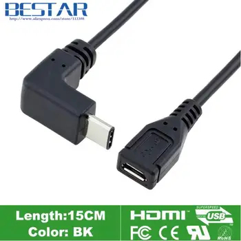 Elbow design Micro USB 2.0 5pin 5p Female To USB 3.1 type-c USB3.1 USB-C male Angle charge data Cable 1m 3ft Connector adapter
Elbow design Micro USB 2.0 5pin 5p Female To USB 3.1 type-c USB3.1 USB-C male Angle charge data Cable 1m 3ft Connector adapter